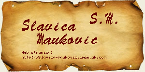Slavica Mauković vizit kartica